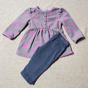 🚨5/$25🚨 Kitty Fleece Dress and Leggings